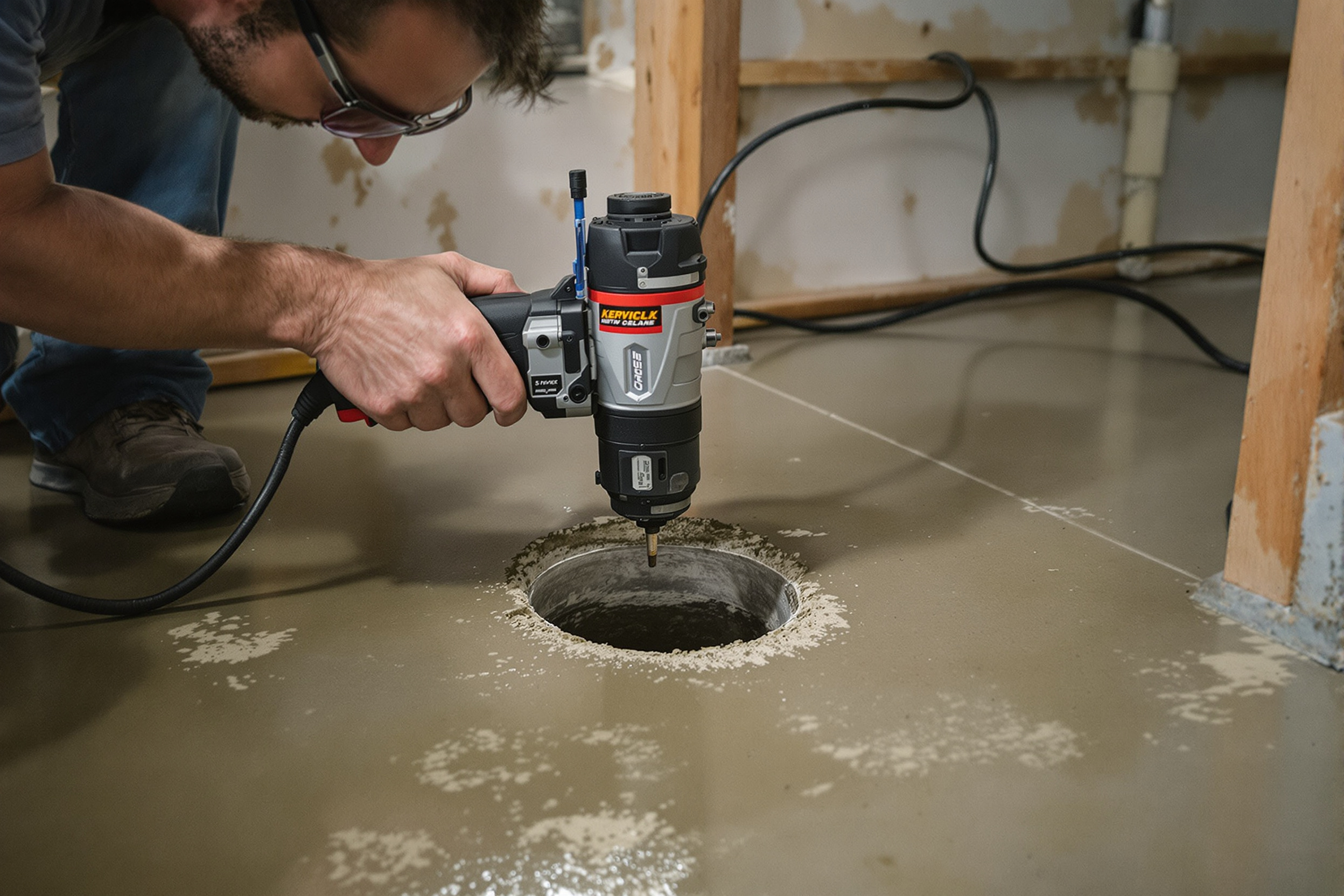 Coring the slab